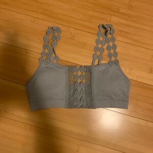 Gray Crochet Strap Bralette